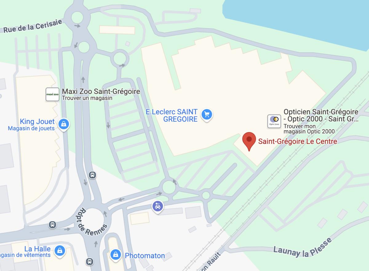 Plan Centre Saint Gregoire
